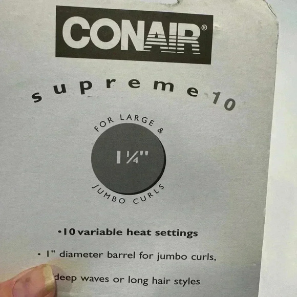 CONAIR Supreme 10 Curling Iron 1- 1/4" For Wave & Curls Brand New & Factory Seal - Picture 9 of 9